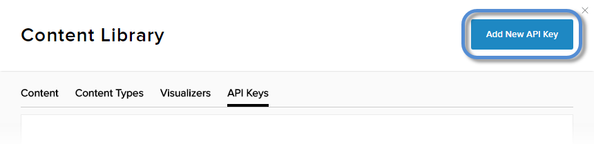 Add New API Key button